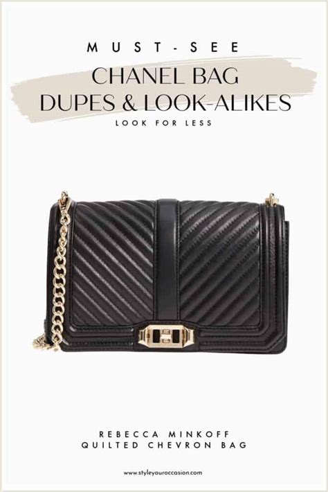 chanel chevron black imitation buy online ioffer|8+ Chanel Dupes That Are A Total Steal [2024] Flap Bag + More!.